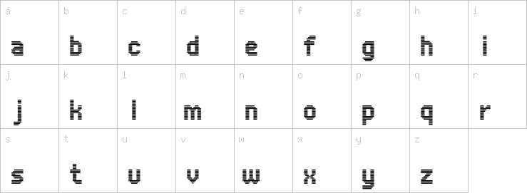 Lowercase characters