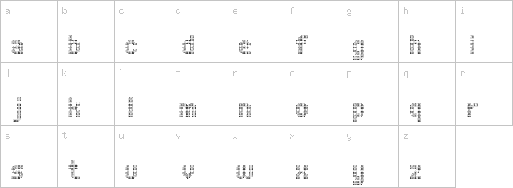 Lowercase characters