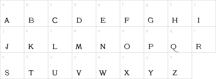 Lowercase characters