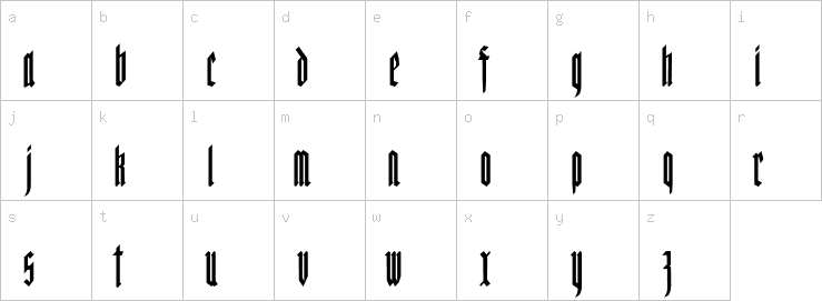 Lowercase characters