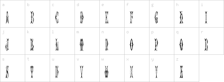 Lowercase characters