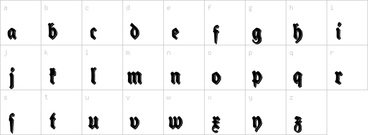 Lowercase characters