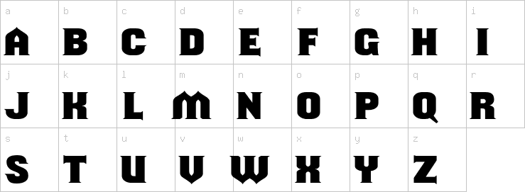 Lowercase characters