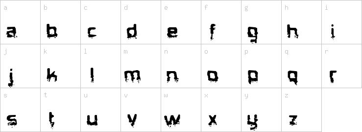 Lowercase characters