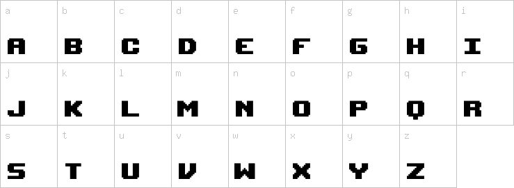 Lowercase characters