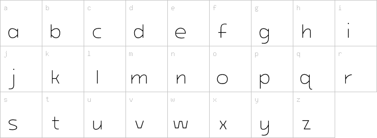 Lowercase characters