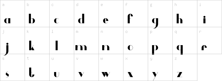 Lowercase characters