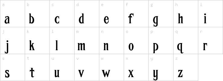 Lowercase characters