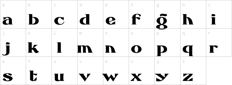 Lowercase characters