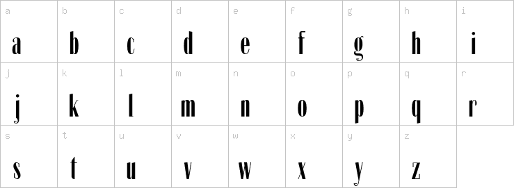 Lowercase characters