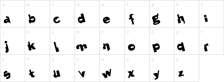 Lowercase characters