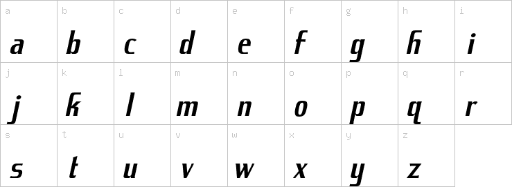 Lowercase characters