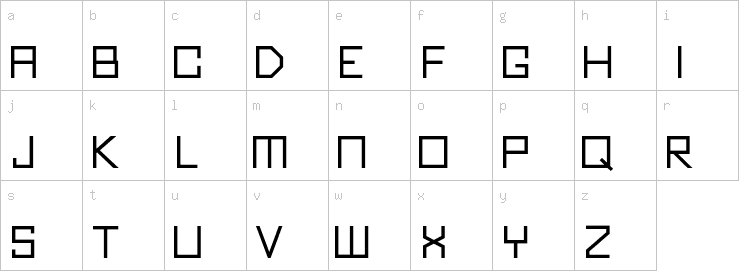 Lowercase characters