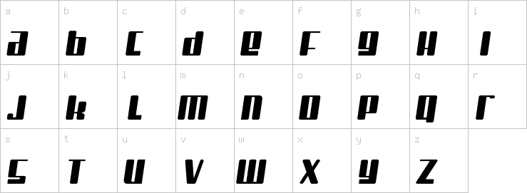 Lowercase characters