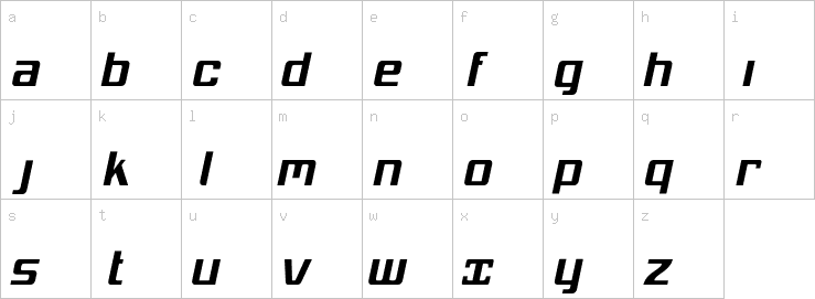 Lowercase characters