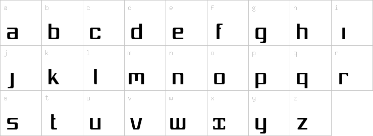 Lowercase characters