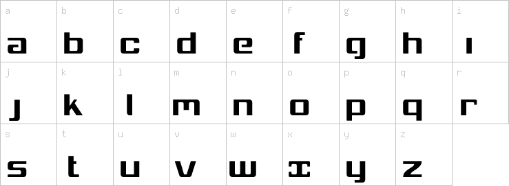 Lowercase characters