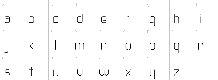 Lowercase characters