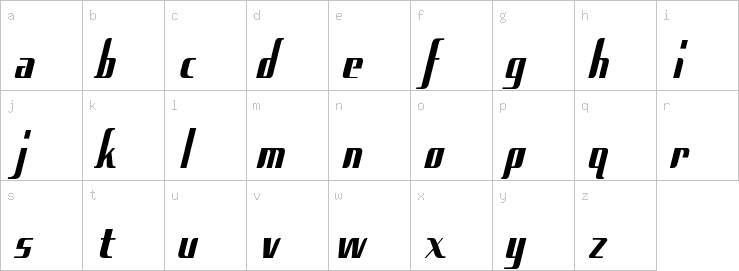 Lowercase characters