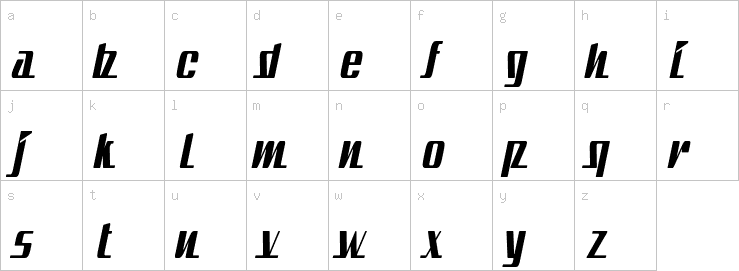 Lowercase characters