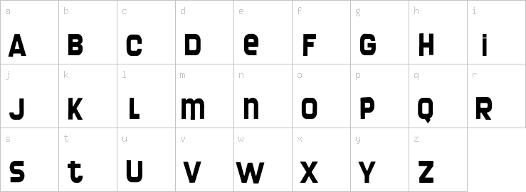 Lowercase characters