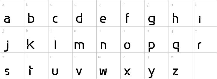 Lowercase characters