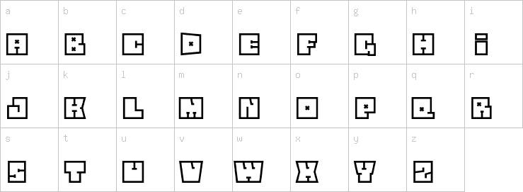 Lowercase characters