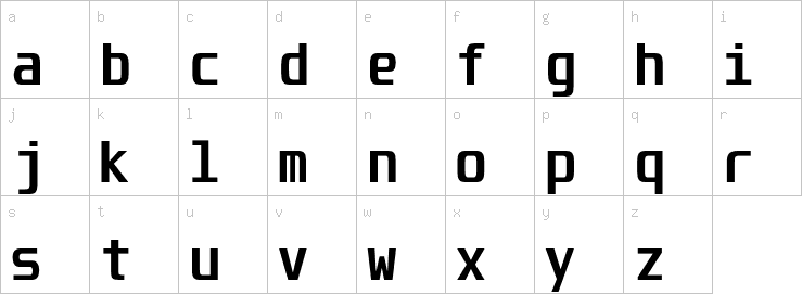 Lowercase characters