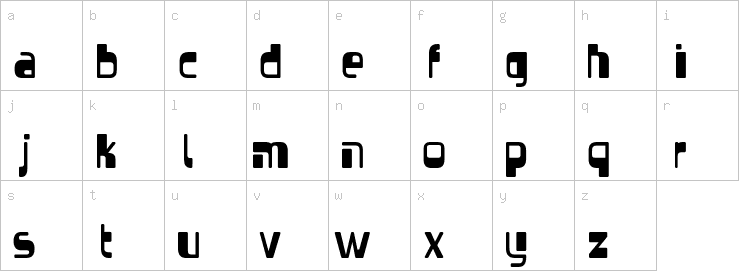 Lowercase characters