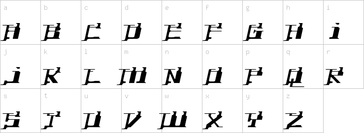 Lowercase characters