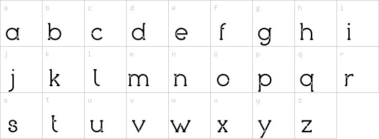 Lowercase characters