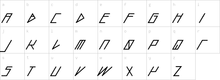 Lowercase characters