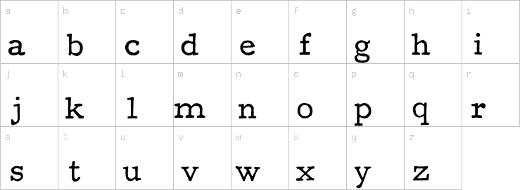 Lowercase characters