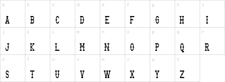 Lowercase characters