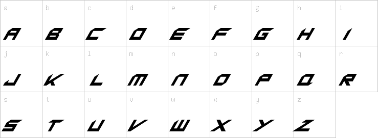 Lowercase characters