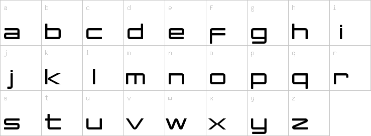 Lowercase characters