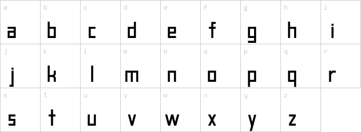 Lowercase characters