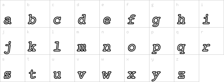 Lowercase characters