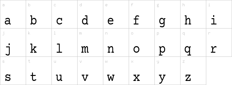 Lowercase characters