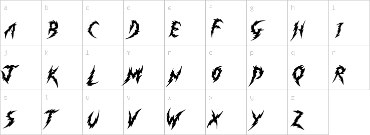 Lowercase characters