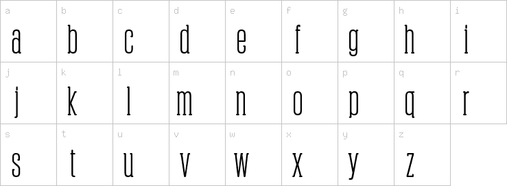 Lowercase characters