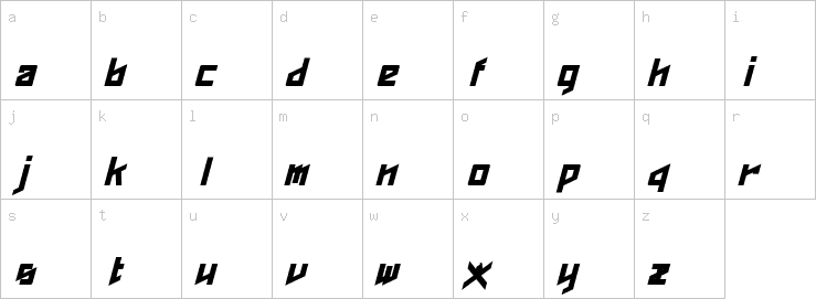 Lowercase characters