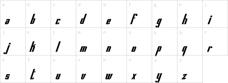 Lowercase characters