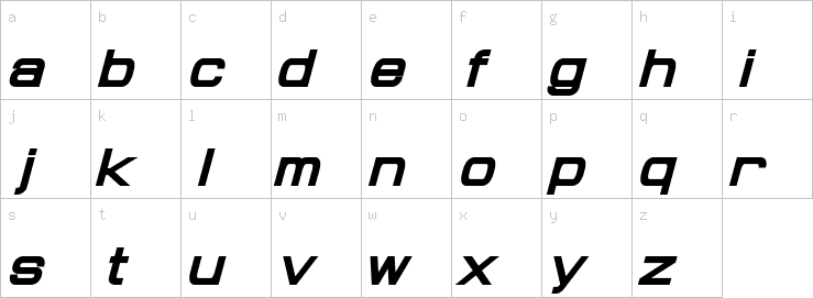 Lowercase characters