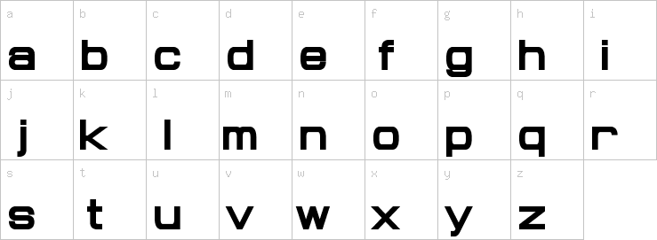 Lowercase characters