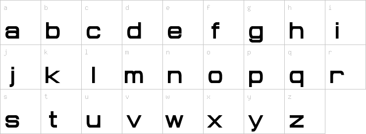 Lowercase characters