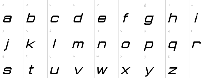 Lowercase characters