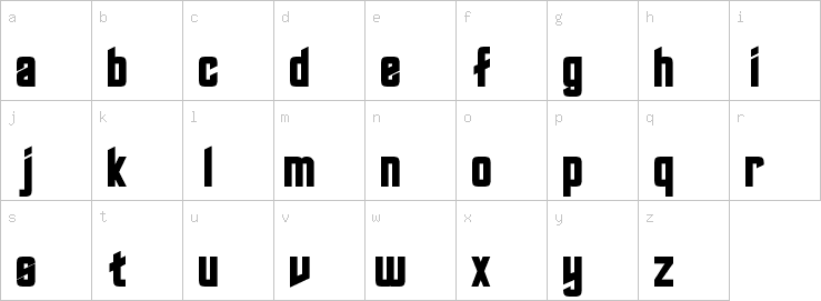 Lowercase characters