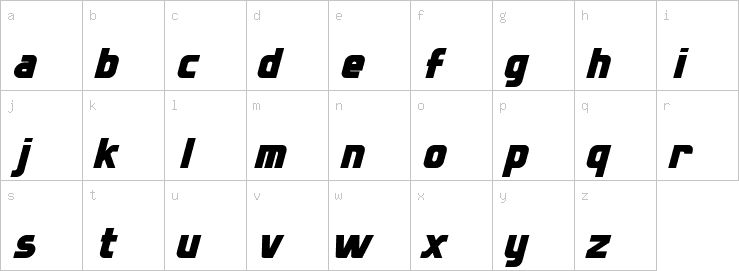 Lowercase characters