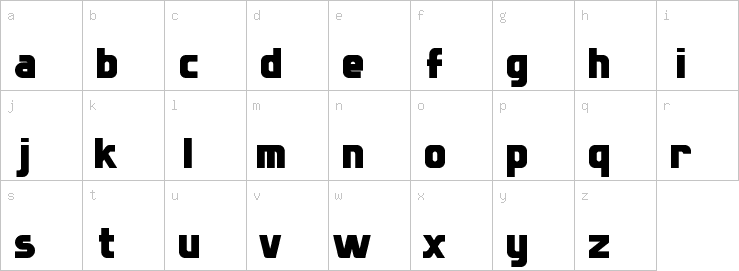 Lowercase characters